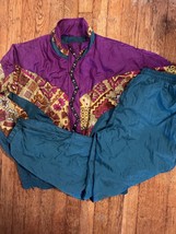 Vintage Lavon Windbreaker Track Jacket Women&#39;s PetMed Purple Nylon Fresh... - $74.44
