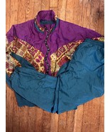 Vintage Lavon Windbreaker Track Jacket Women&#39;s PetMed Purple Nylon Fresh... - $74.44