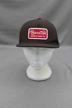 Skateboard Hat - Brixton Red Patch on Brown Hat - Adult Snapback - $45.00