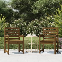 Garden Chairs 2 pcs Honey Brown 60x48x91 cm Solid Wood Pine - £52.02 GBP