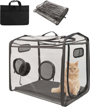 Pet Drying Box, Portable Cat Dryer Box, Foldable Pet Dryer Cage with Transpar... - £82.28 GBP