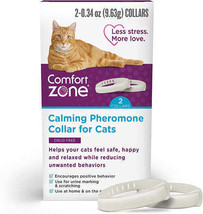 Comfort Zone Calming Pheromone Collar for Cats, Anxiety &amp; Stress Relief Aid, Bre - £33.12 GBP