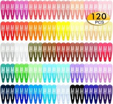 120 Pack Colorful Barrettes 2 Inch Barrettes Metal Snap Hair Clips Candy Color H - £14.44 GBP