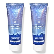 Bath and Body Works Gift Set of 2 - Body Cream - (Frosted Coconut Snowball), ... - £20.36 GBP