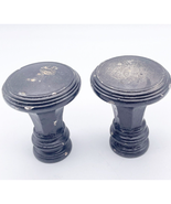 Vintage Set 2 Curtain Rod Finials Knobs Architectural Salvage Black 3.25... - €12,19 EUR