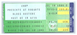 Blues Busters Concert Ticket Stub July 10 1986 Cincinnati Ohio - $24.74