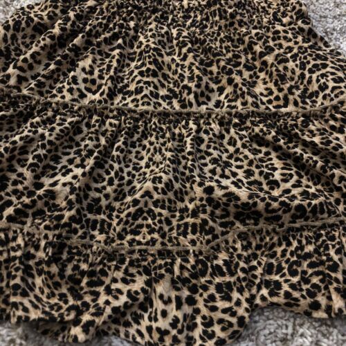 Entro Womens Size Small Animal Leopard print Tiered Elastic Waist Lined Skirt Item image 2