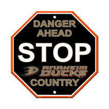 Anaheim Ducks Danger Ahead Plastic Stop Sign - NHL - £11.45 GBP