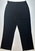 Chicos Travelers Slinky Knit Straight Ankle Pants 1 Short (US 8) Black EUC - £18.32 GBP