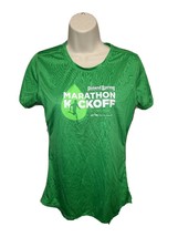 2017 NYRR Poland Spring Marathon Kickoff Womens Medium Green Jersey - $371.66 MXN