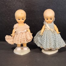 Vintage Sleepy Eye Celluloid Dolls on Stands USA - $15.99