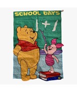 Vintage Winnie The Pooh Piglet Disney School Days Large Pole Flag 39” - $28.18