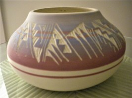 Bowl by D Lee Navajo USA Hand Made Santa Fe NM Mesa Verde Pottery Vtg 80s NEW - £21.52 GBP
