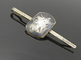 SIAM 925 Sterling Silver - Vintage Enamel Coated Elephant Tie Clip - TR1347 - £30.24 GBP