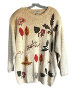 Dress Barn Woman Embroidered Sweater Size 22/24 Beige Fall/Winter Pattern - $26.41 CAD