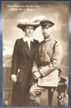 c1910 RPPC Prince Oskar of Prussia w/ Countess Ina Marie von Bassewitz Postcard - £11.00 GBP