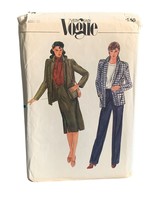 Vogue 7894 Sewing Pattern Misses Jacket Skirt Pant Size 8 uncut - $10.67
