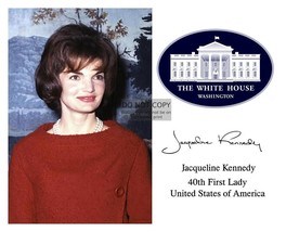 First Lady Jacqueline Kennedy White House Seal Autographed 8X10 Photo - £6.65 GBP