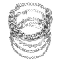 FNIO Bohemian Tassel Bracelets for Women Boho Jewelry Geometric Leaves Beads Lay - £12.02 GBP