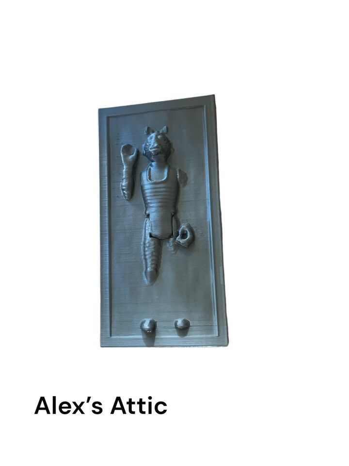 3D Printed Star Wars Greedo in carbonite statue about 3.75 inches tall - $7.40