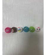 Disney mini super ball bounce baii set 6 pieces used - $373.67 MXN