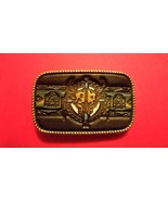 VINTAGE STEER HEAD  Genuine Leather Leather Buckle  Made in USA - New - $9.85