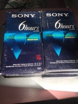 Used Sony T-120 VE VHS Videotape 6 Hours Premium Grade Lot Of 6 - £10.85 GBP
