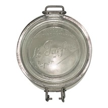 Le Parfait Super Jar 7" Tall Wire Bail Glass Canister France 3.5" Base Vtg Quart image 5