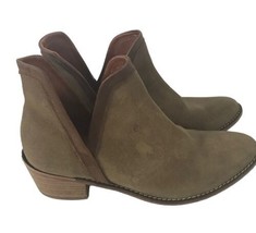 WOLVERINE Womens Ankle Boots Brown Suede Leather DELANEY Booties Slip On... - $28.79