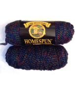 Lion Brand Homespun Yarn Skein LOT 303 Mission Dark Blue/Green 12 oz total - $11.83