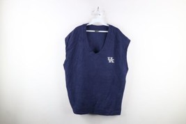Vintage 90s Mens 2XL Faded Spell Out University of Kentucky Knit Sweater Vest - £43.35 GBP