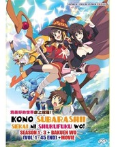 Kono Subarashii Sekai Ni Shukufuku Sea 1-3 + Bakuen Wo VOL.1-45 End Dvd Eng Dub - $26.23