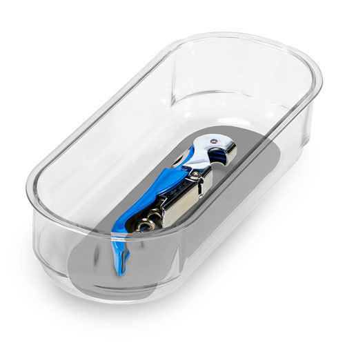 Madesmart Clear Soft Grip Bin (Grey) - 20x8.4cm - $18.72