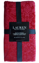 Ralph Lauren Set of 4 Paisley Damask Cloth Napkins Red Christmas Holiday... - $41.13