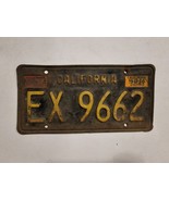 CALIFORNIA-1966 Vintage License Plate #EX-9662-Man Cave-Decor-Shop-Garage - $62.65 CAD