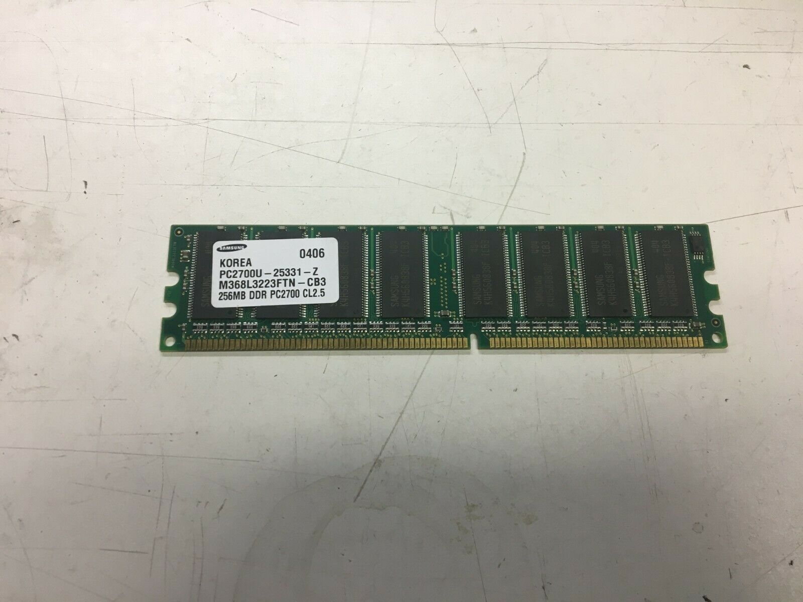 Samsung PC2700U 256MB ddr memory desktop cl2.5 PC2700 1 piece - $2.87