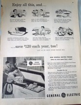 General Electric Food Freezers Advertising Print Ad Art 1952 - £5.56 GBP