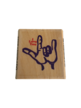 Inkadinkado Rubber Stamp American Sign Language I Love You Card Making Sentiment - £7.84 GBP