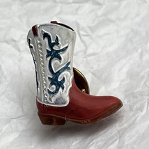Cowboy Boot Ranch Western Lapel Hat Pin Pinback - £7.82 GBP