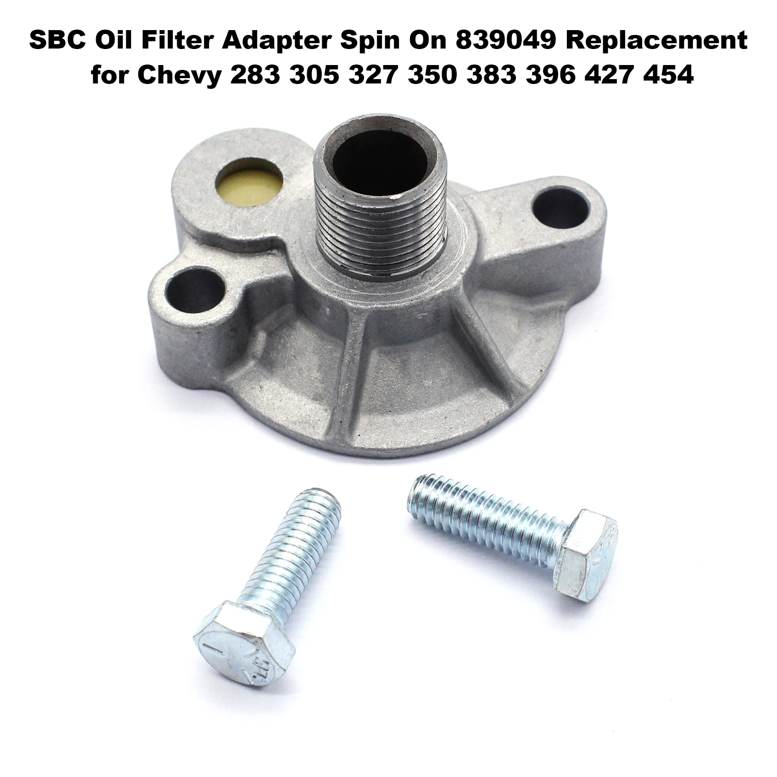 SBC Oil Filter Adapter Spin On 839049 Replacement for Chevy 283 305 327 350 383 - £10.64 GBP