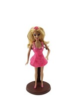 Barbie Sweetheart Blond Doll Pink Dress Mattel Head 1998 Soft Body 2012 - £7.60 GBP