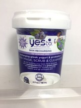 Superblueberries Recharging Greek Yogurt 3in1 Mask Scrub &amp; Cleanser COMB... - £5.58 GBP