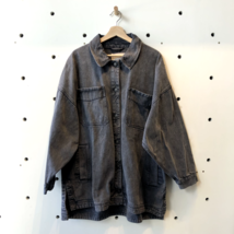 XL - We the Free by Free People Gray Denim Button Front Shirt Jacket 1107MB - $68.00