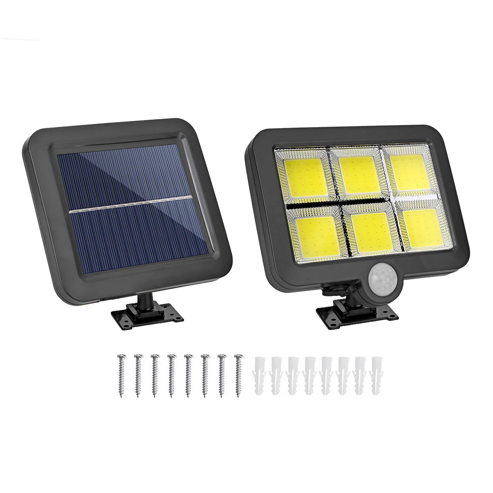 COB 120 LED Solar Lamps Plastic Human Body Induction Wall Light Waterproof Outdo - £63.60 GBP