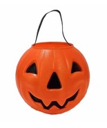 Carolina Enterprises Halloween Blow Mold Pumpkin Pail Jack-O-Lantern 7&quot; ... - $9.85