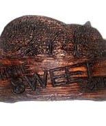 Handcrafted Wooden "Home Sweet Home" Sign with Cat Design - Cozy Rustic Decor - $1,260.46 MXN