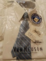 NWT * Boys Van Heusen Long Sleeve Dress Shirt Tie Set *  Size XS 4/5 * White  - £4.43 GBP