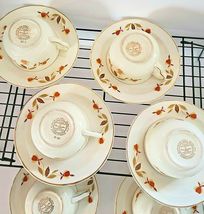 SUPERIOR HALL QUALITY DINNERWARE 8 PIECE CUPS & SAUCERS image 7