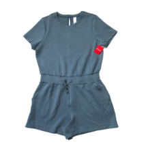 NWT Spanx AirEssentials Short Sleeve Romper in Storm Blue Airluxe Jumpsuit L - £77.77 GBP