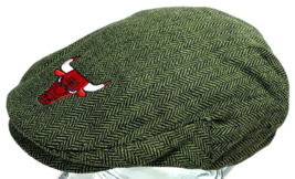 NBA Chicago Bulls Green Tweed Flat Cap Cabbie Hat Newsboy  Bud Light - £10.30 GBP